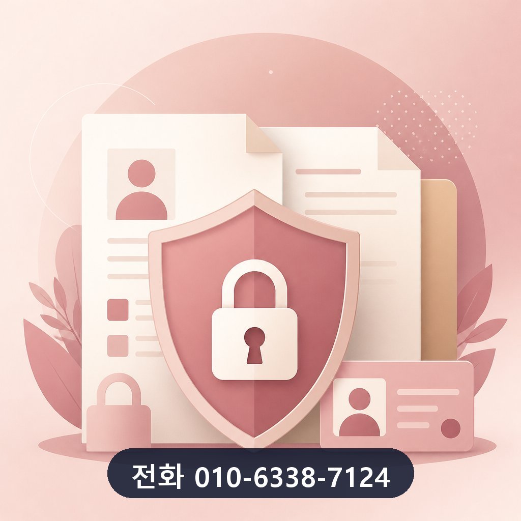 롯데카드 카드깡 업체 개인정보 보호 이미지 · 문의 010-6338-7124